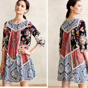 Anthropologie Vanessa Virginia Inez Swing boho dress size 4